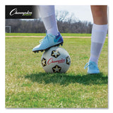 Champion Sports Rubber Sports Ball, For Soccer, No. 4 Size, White/Black (CSISRB4) Each