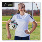 Champion Sports Rubber Sports Ball, For Soccer, No. 4 Size, White/Black (CSISRB4) Each