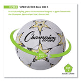 Champion Sports VIPER Soccer Ball, No. 3 Size, 7.25" to 7.5" Diameter, White (CSIVIPER3) Each