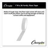 Champion Sports Floor Tape, 1" x 36 yds, White (CSI1X36FTWH) Each