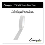 Champion Sports Floor Tape, 1" x 36 yds, White (CSI1X36FTWH) Each