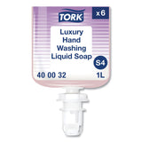 Tork Luxury Liquid Soap, Soft Rose Scent, 1L Refill, 6/Carton (TRK400032) Case of 6