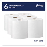 Kleenex® Hard Roll Paper Towels with Premium Absorbency Pockets, 1-Ply, 8" x 600 ft, 1.75" Core, White, 6 Rolls/Carton (KCC50606) Case of 6
