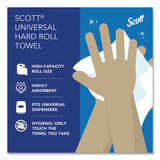 Scott® Essential High Capacity Hard Roll Towels for Business, Absorbency Pockets, 1-Ply, 8" x 1,000 ft, 1.5" Core, White,12 Rolls/CT (KCC01000) Case of 12