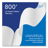 Scott® Essential Hard Roll Towels for Business, Absorbency Pockets, 1-Ply, 8" x 800 ft,  1.5" Core, White, 12 Rolls/Carton (KCC01040) Case of 12