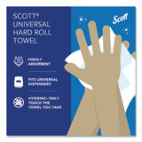 Scott® Essential Hard Roll Towels for Business, Absorbency Pockets, 1-Ply, 8" x 800 ft,  1.5" Core, White, 12 Rolls/Carton (KCC01040) Case of 12