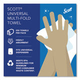 Scott® Essential Multi-Fold Towels, Absorbency Pockets, 1-Ply, 9.2 x 9.4, White, 250/Packs, 16 Packs/Carton (KCC01804) Case of 4000