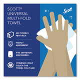 Scott® Essential Multi-Fold Towels, Absorbency Pockets, 1-Ply, 9.2 x 9.4, White, 250/Pack, 16 Packs/Carton (KCC01840) Case of 4000
