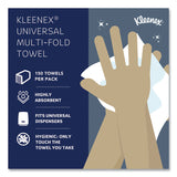 Kleenex® Multi-Fold Paper Towels, 1-Ply, 9.2 x 9.4, White, 150/Pack, 16 Packs/Carton (KCC01890) Case of 2400