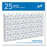 Scott® Pro Scottfold Towels, 1-Ply, 9.4 x 12.4, White, 175 Towels/Pack, 25 Packs/Carton (KCC01980) Case of 4375