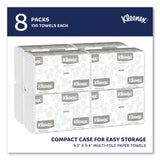 Kleenex® Multi-Fold Paper Towels, Convenience, 9.2 x 9.4, White, 150/Pack, 8 Packs/Carton (KCC02046) Case of 1200