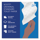 Scott® Essential Standard Roll Bathroom Tissue for Business, Septic Safe, 2-Ply, White, 550 Sheets/Roll, 80/Carton (KCC04460) Case of 80