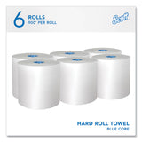 Scott® Pro Hard Roll Paper Towels with Absorbency Pockets, for Scott Pro Dispenser, Blue Core Only, 1-Ply, 7.5" x 900 ft, 6 Rolls/CT (KCC43959) Case of 6