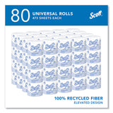 Scott® Essential 100% Recycled Fiber SRB Bathroom Tissue, Septic Safe, 2-Ply, White, 473 Sheets/Roll, 80 Rolls/Carton (KCC13217) Case of 80