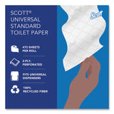 Scott® Essential 100% Recycled Fiber SRB Bathroom Tissue, Septic Safe, 2-Ply, White, 473 Sheets/Roll, 80 Rolls/Carton (KCC13217) Case of 80