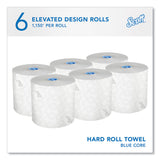 Scott® Pro Hard Roll Paper Towels with Elevated Scott Design for Scott Pro Dispenser, Blue Core Only, 1-Ply, 1,150 ft, 6 Rolls/CT (KCC25702) Case of 6