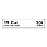 Avery® Mini-Sheets Permanent File Folder Labels, 0.66 x 3.44, White, 12/Sheet, 25 Sheets/Pack (AVE2181) Pack of 300