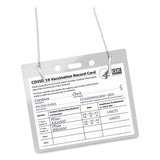 Avery® Secure Top Hanging-Style Badge Holders, Horizontal, 4w x 3h, Clear, 100/Box (AVE2922) Box of 100 Badge Holders