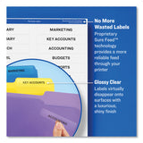 Avery® Clear Permanent File Folder Labels with Sure Feed Technology, 0.66 x 3.44, Clear, 30/Sheet, 15 Sheets/Pack (AVE5029) Pack of 450