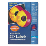 Avery® Inkjet CD Labels, Matte White, 100/Pack (AVE8691) Pack of 100