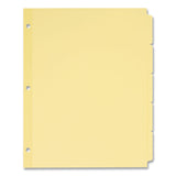 Avery® Write and Erase Plain-Tab Paper Dividers, 5-Tab, 11 x 8.5, Buff, 36 Sets (AVE11501) Box of 36