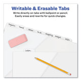 Avery® Write and Erase Durable Plastic Dividers with Straight Pocket, 8-Tab, 11.13 x 9.25, White, 1 Set (AVE16826) 1 Set