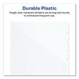 Avery® Write and Erase Durable Plastic Dividers with Straight Pocket, 8-Tab, 11.13 x 9.25, White, 1 Set (AVE16826) 1 Set