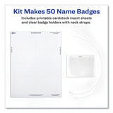 Avery® Necklace-Style Badge Holder w/Laser/Inkjet Insert, Top Load, 4 x 3, WE, 100/Box (AVE74459) Box of 100