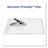 Avery® Clip-Style Name Badge Holder with Laser/Inkjet Insert, Top Load, 4 x 3, White, 100/Box (AVE74541) Box of 100