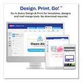 Avery® Clip-Style Name Badge Holder with Laser/Inkjet Insert, Top Load, 4 x 3, White, 100/Box (AVE74541) Box of 100