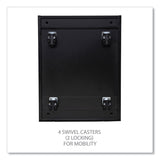 Alera® File Pedestal with Full-Length Pull, Left or Right, 2-Drawers: Box/File, Legal/Letter, Black, 14.96" x 19.29" x 21.65" (ALEPBBFBL) Each