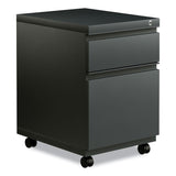 Alera® File Pedestal with Full-Length Pull, Left or Right, 2-Drawers: Box/File, Legal/Letter, Charcoal, 14.96" x 19.29" x 21.65" (ALEPBBFCH) Each