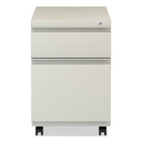 Alera® File Pedestal with Full-Length Pull, Left or Right, 2-Drawers: Box/File, Legal/Letter, Putty, 14.96" x 19.29" x 21.65" (ALEPBBFPY) Each