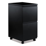 Alera® File Pedestal with Full-Length Pull, Left or Right, 2 Legal/Letter-Size File Drawers, Black, 14.96" x 19.29" x 27.75" (ALEPBFFBL) Each