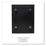 Alera® File Pedestal with Full-Length Pull, Left or Right, 2 Legal/Letter-Size File Drawers, Black, 14.96" x 19.29" x 27.75" (ALEPBFFBL) Each