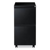 Alera® File Pedestal with Full-Length Pull, Left or Right, 2 Legal/Letter-Size File Drawers, Black, 14.96" x 19.29" x 27.75" (ALEPBFFBL) Each