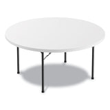 Alera® Round Plastic Folding Table, 60" Diameter x 29.25h, White (ALEPT60RW) Each