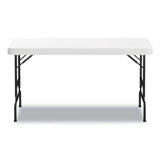 Alera® Adjustable Height Plastic Folding Table, Rectangular, 72w x 29.63d x 29.25 to 37.13h, White (ALEPT72AHW) Each