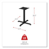 Alera® Alera Hospitality Series Single-Column Bases, 27.5" Diameter, 28.5"h, 300 lb Cap, Steel, Black (ALETBH283B) Each