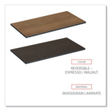 Alera® Reversible Laminate Table Top, Rectangular, 47.63w x 23.63d, Espresso/Walnut (ALETT4824EW) Each