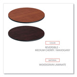 Alera® Reversible Laminate Table Top, Round, 35.5" Diameter, Medium Cherry/Mahogany (ALETTRD36CM) Each