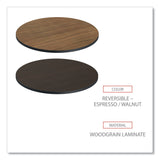 Alera® Reversible Laminate Table Top, Round, 35.5" Diameter, Espresso/Walnut (ALETTRD36EW) Each