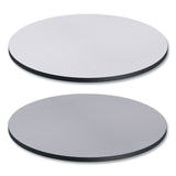 Alera® Reversible Laminate Table Top, Round, 35.5" Diameter, White/Gray (ALETTRD36WG) Each
