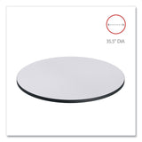 Alera® Reversible Laminate Table Top, Round, 35.5" Diameter, White/Gray (ALETTRD36WG) Each