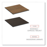 Alera® Reversible Laminate Table Top, Square, 35.38w x 35.38d, Espresso/Walnut (ALETTSQ36EW) Each