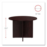 Alera® Alera Valencia Round Conference Table with Legs, 42" Diameter x 29.5h, Mahogany (ALEVA7142MY) Each