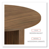 Alera® Alera Valencia Round Conference Table with Legs, 42" Diameter x 29.5h, Modern Walnut (ALEVA7142WA) Each