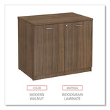 Alera® Alera Valencia Series Storage Cabinet, 34.3w x 22.78d x 29.5h, Modern Walnut (ALEVA613622WA) Each