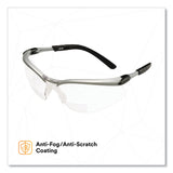 3M™ BX Molded-In Diopter Safety Glasses, +2.5 Diopter Strength, Black/Silver Plastic Frame, Clear Polycarbonate Lens (MMM1137600000) Each