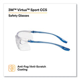 3M™ Virtua Sport CCS Protective Eyewear, Blue Plastic Frame, Clear Polycarbonate Lens (MMM1179600000) Each